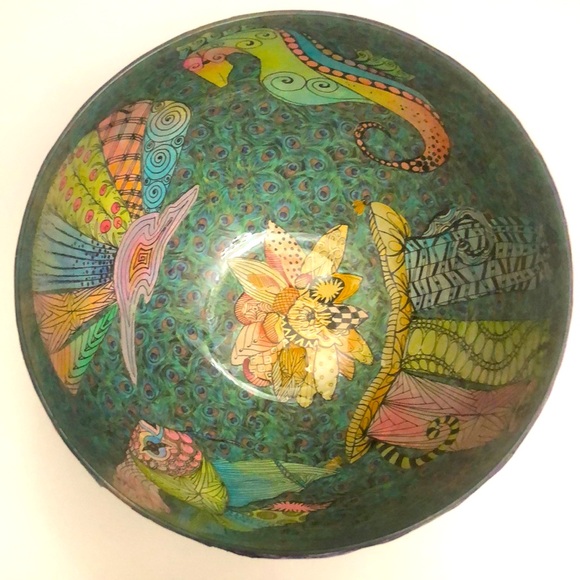 Unique & One of a Kind Decoupage bowl. - Picture 9 of 13